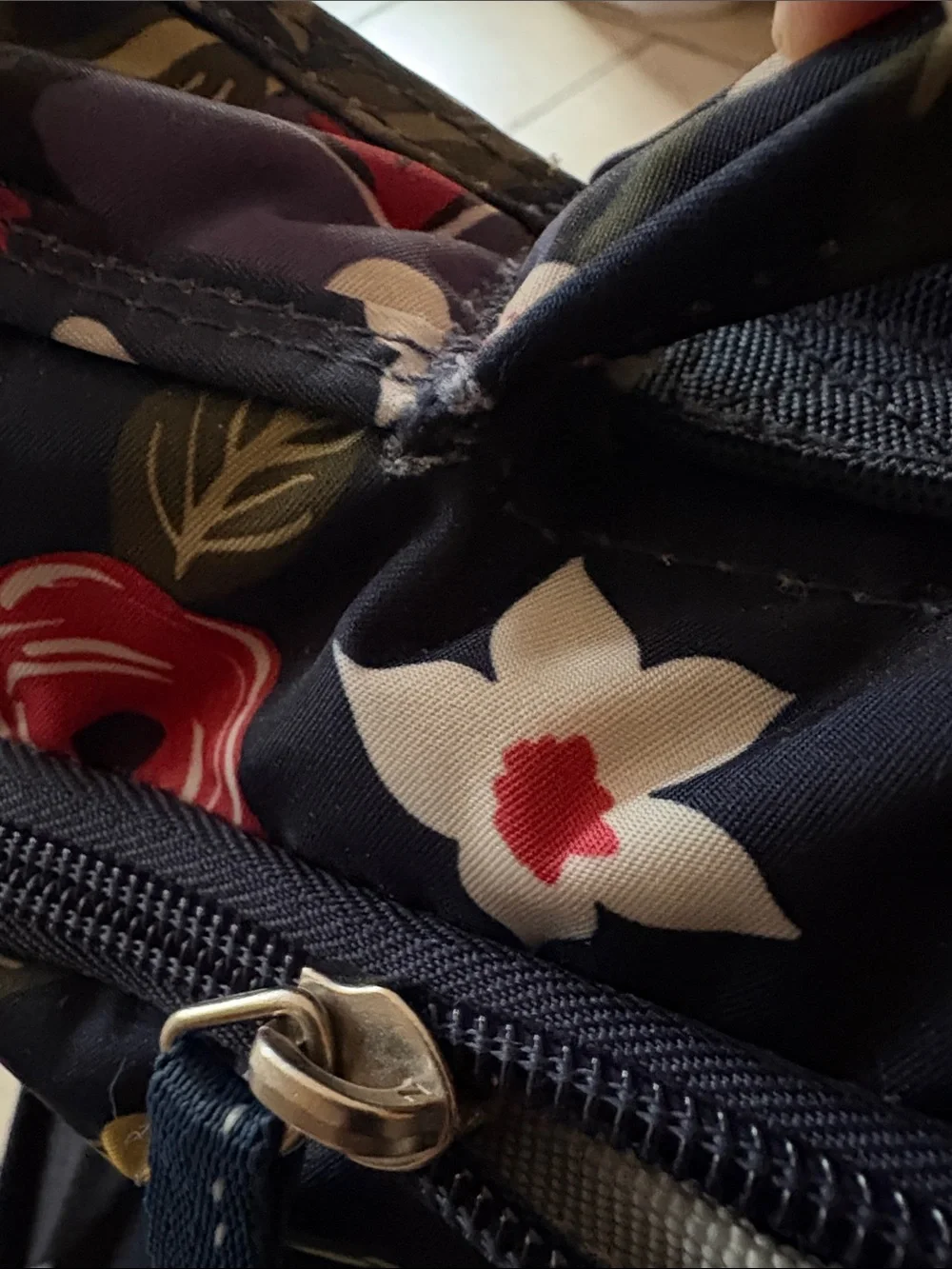 Ju-Ju-Be Classic Convertible Diaper Bag - Midnight Posy EUC